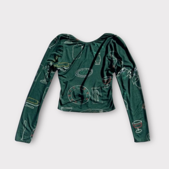 LISA SAYS GAH Rowan Top in Set the Table Forest Size M - Picture 7 of 10